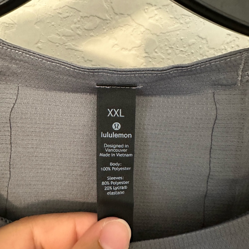Lululemon Fast and Free Long Sleeves Bold Lines Asphalt Gray Size XXL - Picture 4 of 8
